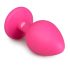 Easytoys Diamond - plug anal con piedra blanca (mediano) - rosa