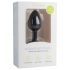 Easytoys Diamond - plug anal con joya pequeña - silicona negra