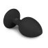 Easytoys Diamond - plug anal con diamante blanco (pequeño) - negro