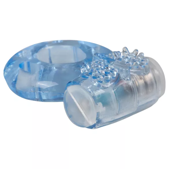 Easytoys - anillo vibrador desechable para pene - silicona azul