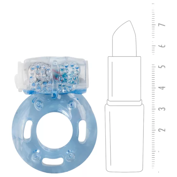 Easytoys - anillo vibrador desechable para pene - silicona azul