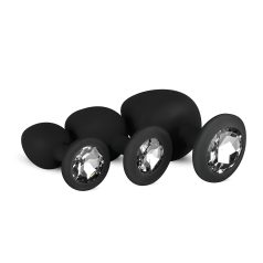 Easytoys Diamond - Set de Plug Anal (negro)