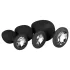 Easytoys Diamond - set de plugs anales - silicona negra