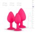 Easytoys Diamond - set de plugs anales (rosa)