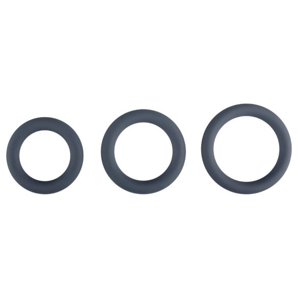 Boners - set de anillos para pene - 3 unidades - gris