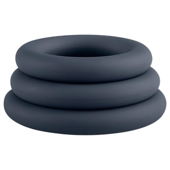 Boners - set de anillos para pene - 3 unidades - gris