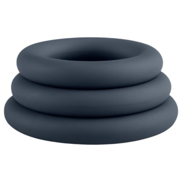 Boners - set de anillos para pene - 3 unidades - gris