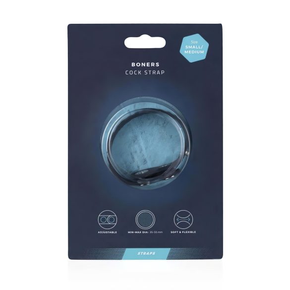 Boners - Anillo para pene ajustable - silicona gris - talla S/M