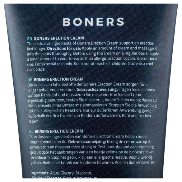Boners - crema estimulante para erección masculina - 100 ml