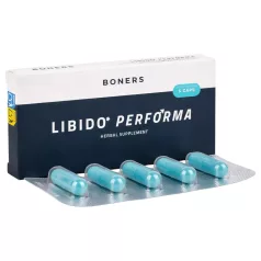   Boners Libido Performa - cápsulas de complemento alimenticio para hombres (5 uds.)