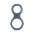 Aros Clásicos Boners - anillo doble para pene y testículos (gris)