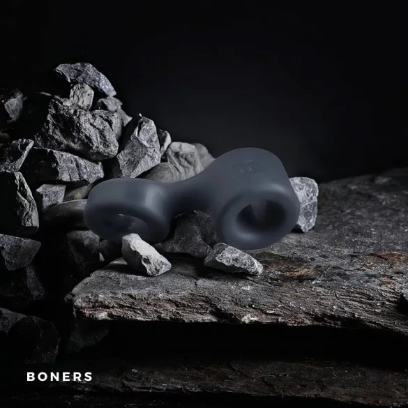 Boners - anillo para pene y testículos - silicona gris