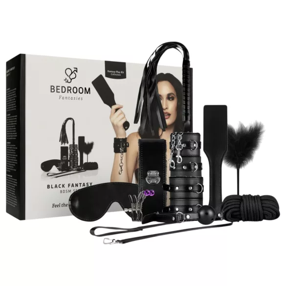 Cofre de Placer Secreto - kit avanzado de BDSM - 14 piezas (negro)