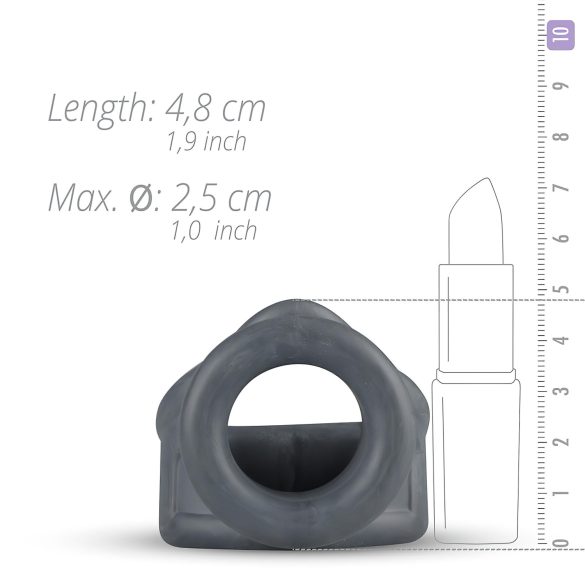 Boners - anillo para pene y testículos 2 en 1 - silicona gris