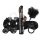 LoveBoxxx I love Black - juego de ataduras con vibrador (6 piezas)