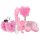 LoveBoxxx I Love Pink - set vibrador y ataduras (6 pzas) - rosa