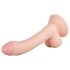 Real Fantasy Vince - Dildo con testículos y prepucio - 19.5 cm (natural)