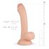 Real Fantasy Vince - Dildo con testículos y prepucio - 19.5 cm (natural)