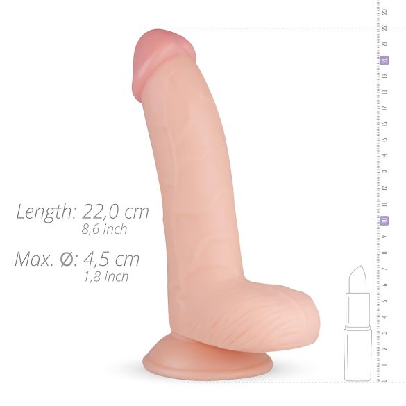 Real Fantasy Cliff - dildo realista con testículos - 22 cm - color natural