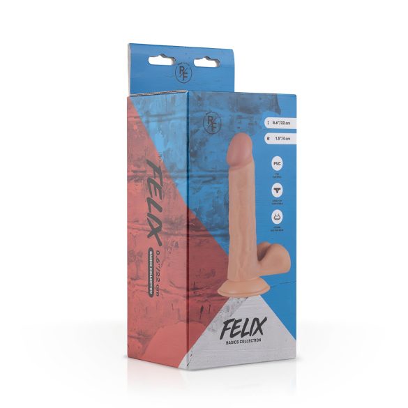 Real Fantasy Felix - dildo realista con testículos - 22cm - color natural