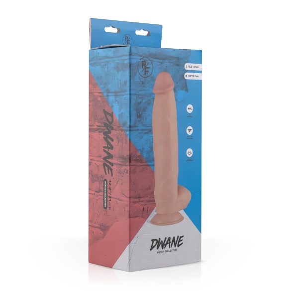 Real Fantasy Dwane - consolador realista con testículos - 31cm - color natural