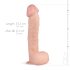 Real Fantasy Lexon - dildo realista con testículos - 33cm (piel)