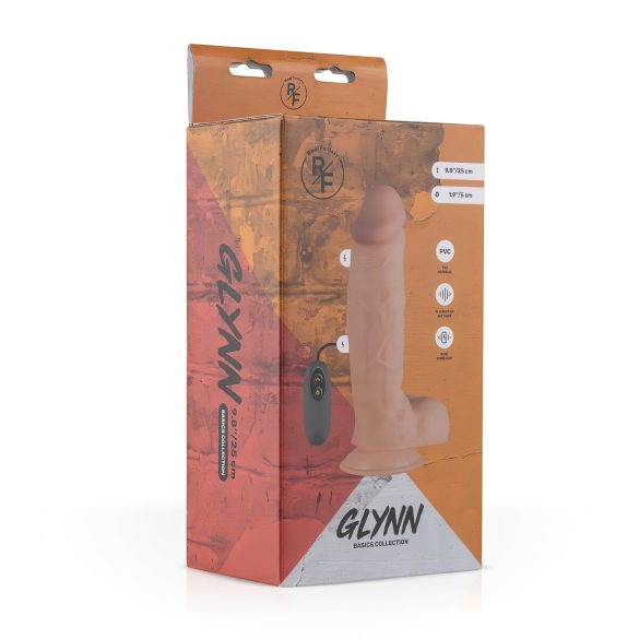 Real Fantasy Glynn - vibrador realista recargable - 25cm - color natural
