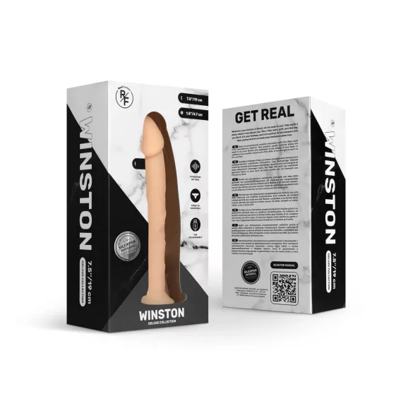 Real Fantasy Winston - consolador con ventosa vibrador - 19 cm color natural