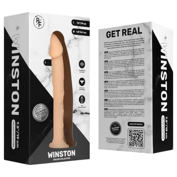 Real Fantasy Winston - consolador con ventosa vibrador - 19 cm color natural