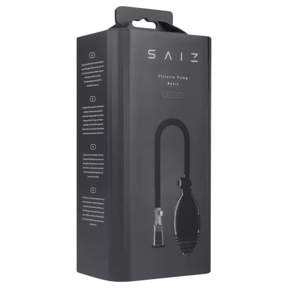 Saiz Basic - bomba de clítoris - transparente y negro