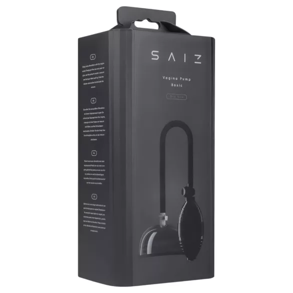 Saiz Basic - bomba vaginal - transparente/negro