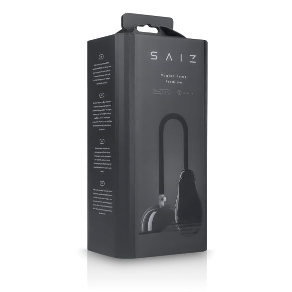 Saiz Premium - bomba vaginal automática (transparente-negro)