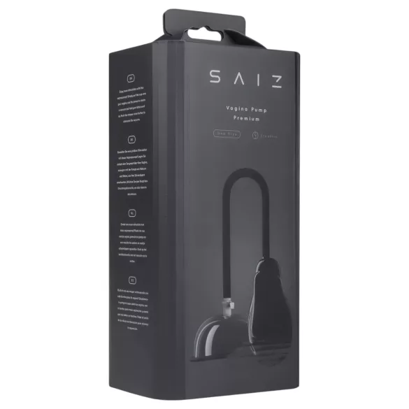 Saiz Premium - bomba automática para vagina - transparente y negro