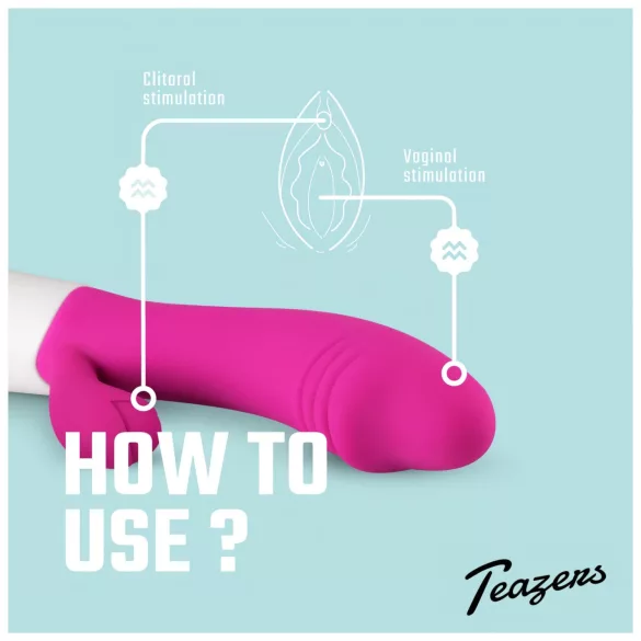 Teazers - vibrador realista con palanca para el clítoris (rosa)