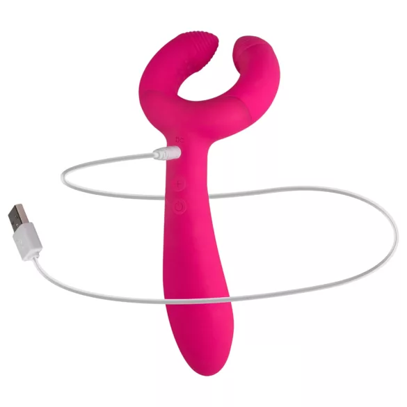 Easytoys Couple - vibrador para parejas recargable impermeable rosa