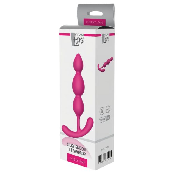 Cheeky Love - plug anal con cuentas - silicona rosa