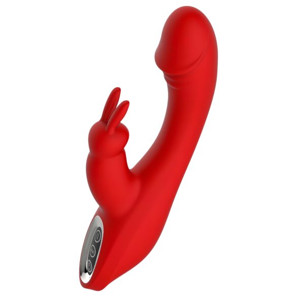 Red Revolution Artemis - vibrador con estimulador de clítoris - silicona roja