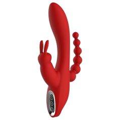   Red Revolution Hera - vibrador tridente recargable y resistente al agua (rojo)