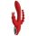 Red Revolution Hera - vibrador tridente recargable y resistente al agua (rojo)
