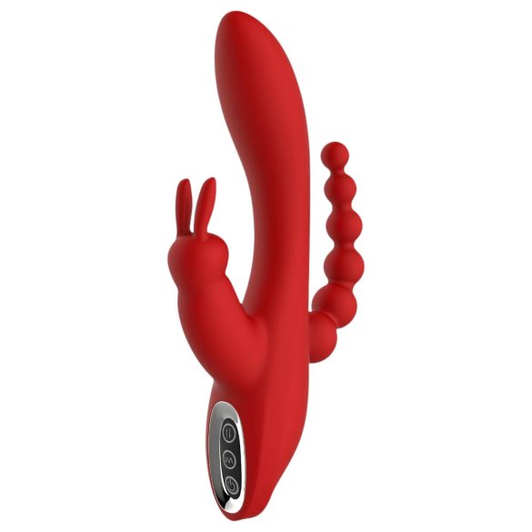 Red Revolution Hera - vibrador tridente recargable y resistente al agua (rojo)
