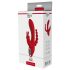 Revolución Roja Hera - Vibrador Recargable e Impermeable de 3 Ramas (Rojo)