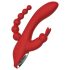 Revolución Roja Hera - Vibrador Recargable e Impermeable de 3 Ramas (Rojo)