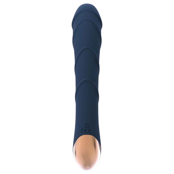 Goddess Atlas - vibrador punto G recargable impermeable calentador silicona azul