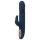 Diosa Zephyros - Vibrador azul resistente al agua con estimulador de clítoris
