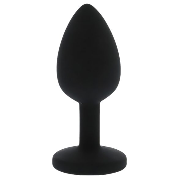 All time Favorites - plug anal de silicona con joya lila - negro