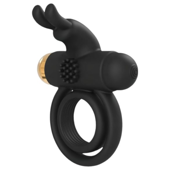 Elite Joel - anillo vibrador negro para pene y testículos