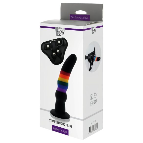 Colorful Love - arnés con dildo (multicolor)