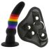 Colorful Love - arnés con dildo (multicolor)