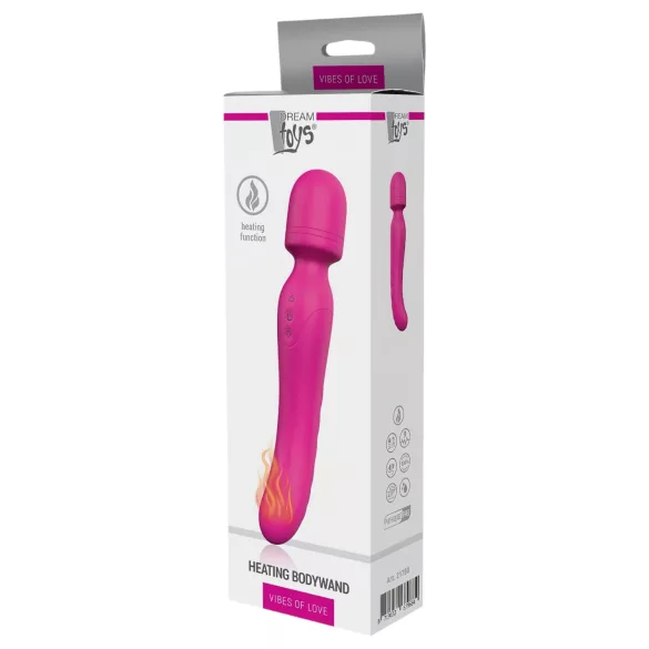 Vibes of Love - vibrador masajeador recargable con calor - silicona rosa