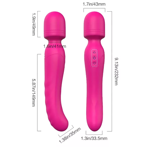 Vibes of Love - vibrador masajeador recargable con calor - silicona rosa